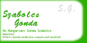 szabolcs gonda business card